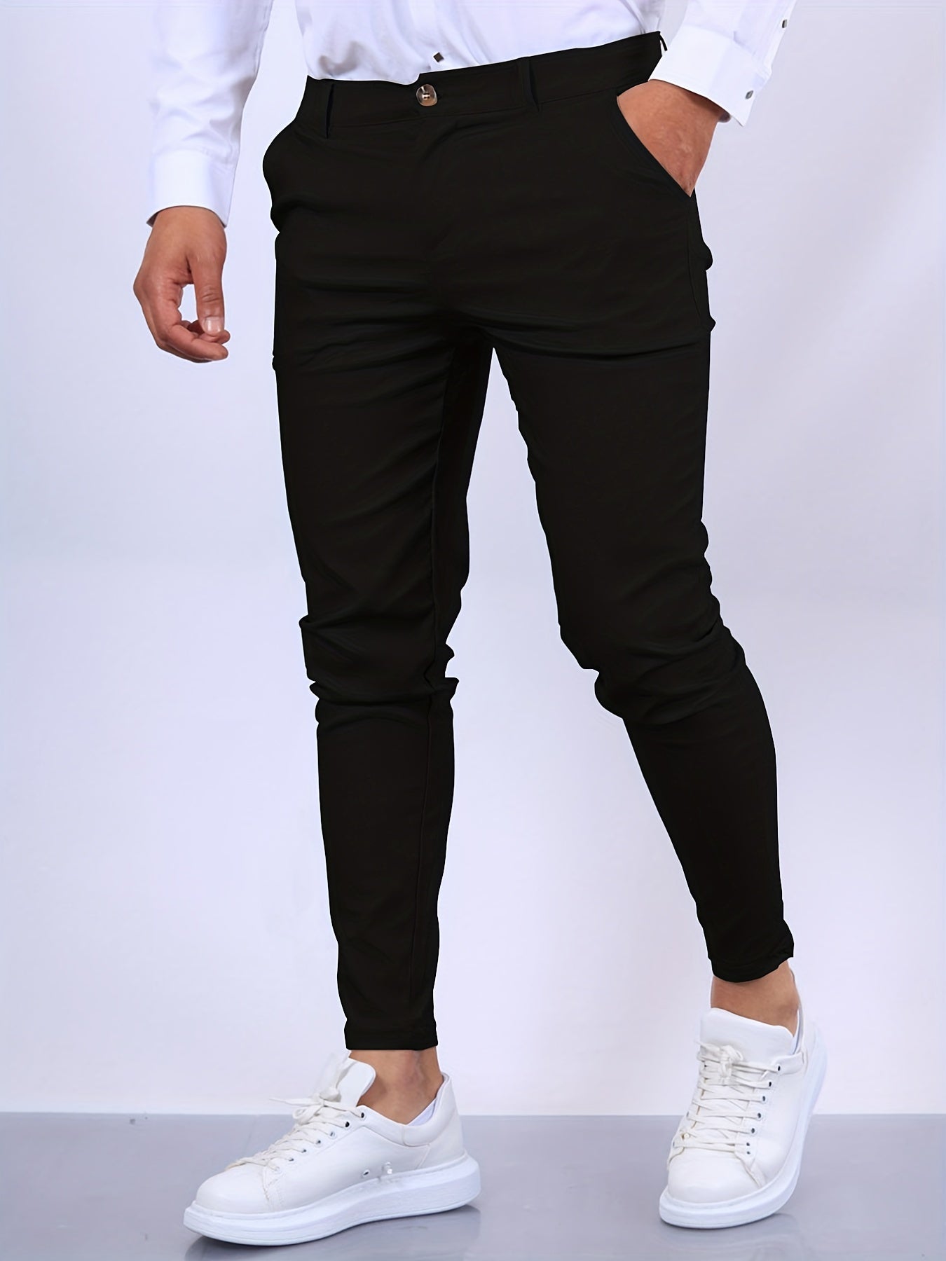 Glevato | Men's Stretch Skinny Fit Trousers