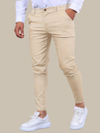 Glevato | Męskie elastyczne spodnie skinny fit