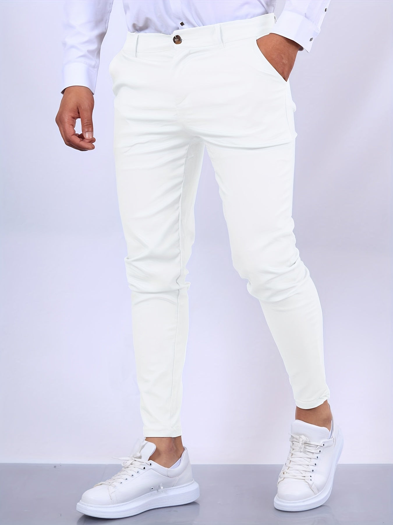 Glevato | Men's Stretch Skinny Fit Trousers