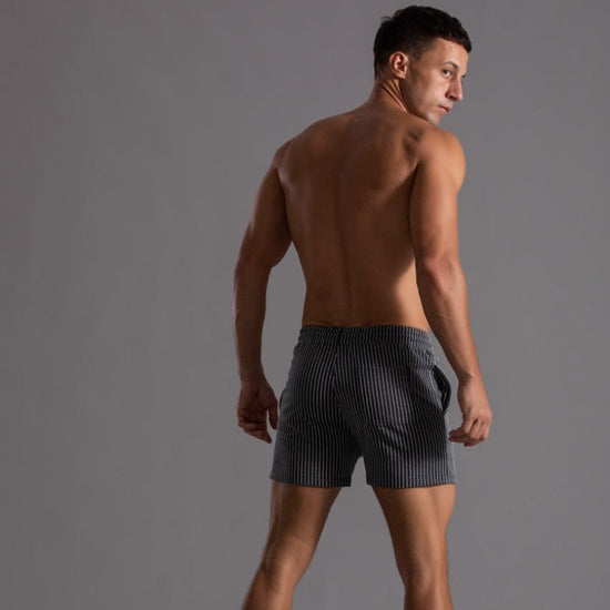 Glevato | Men's Striped Fitness Shorts - Quick Dry