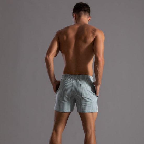 Glevato | Men's Striped Fitness Shorts - Quick Dry