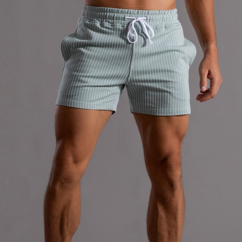 Glevato | Men's Striped Fitness Shorts - Quick Dry
