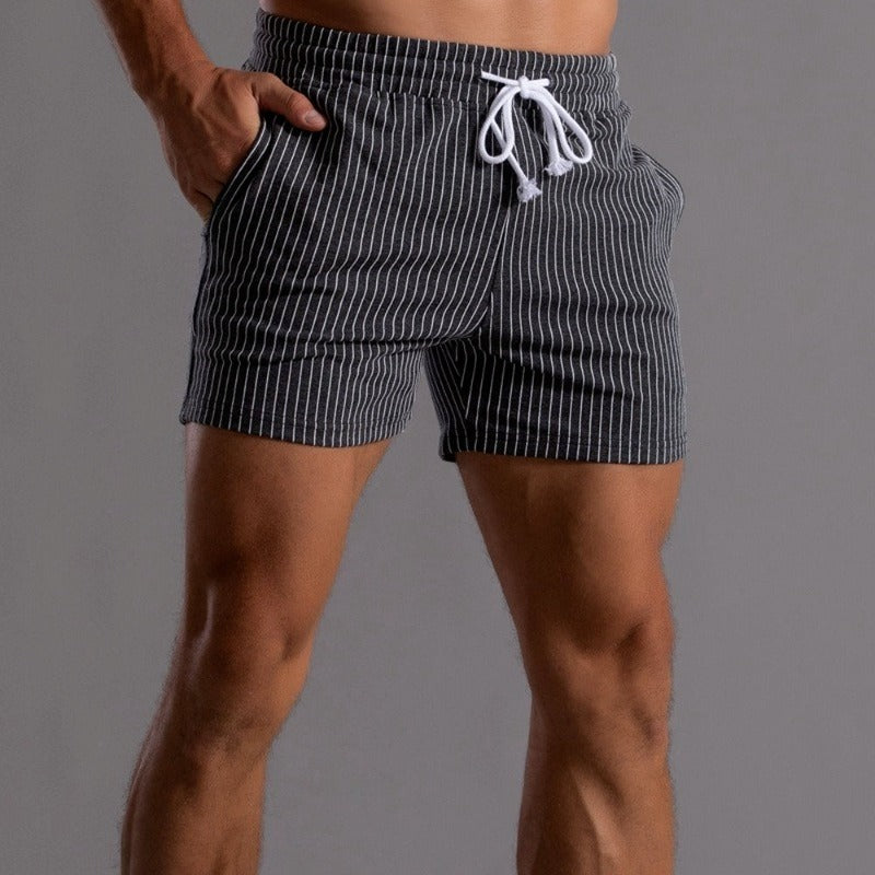 Glevato | Men's Striped Fitness Shorts - Quick Dry