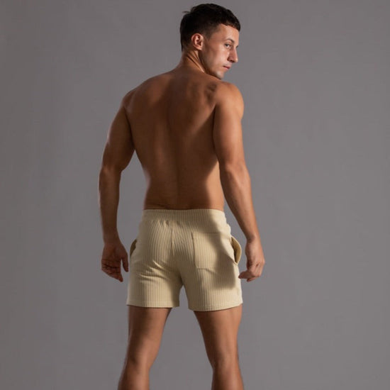 Glevato | Men's Striped Fitness Shorts - Quick Dry