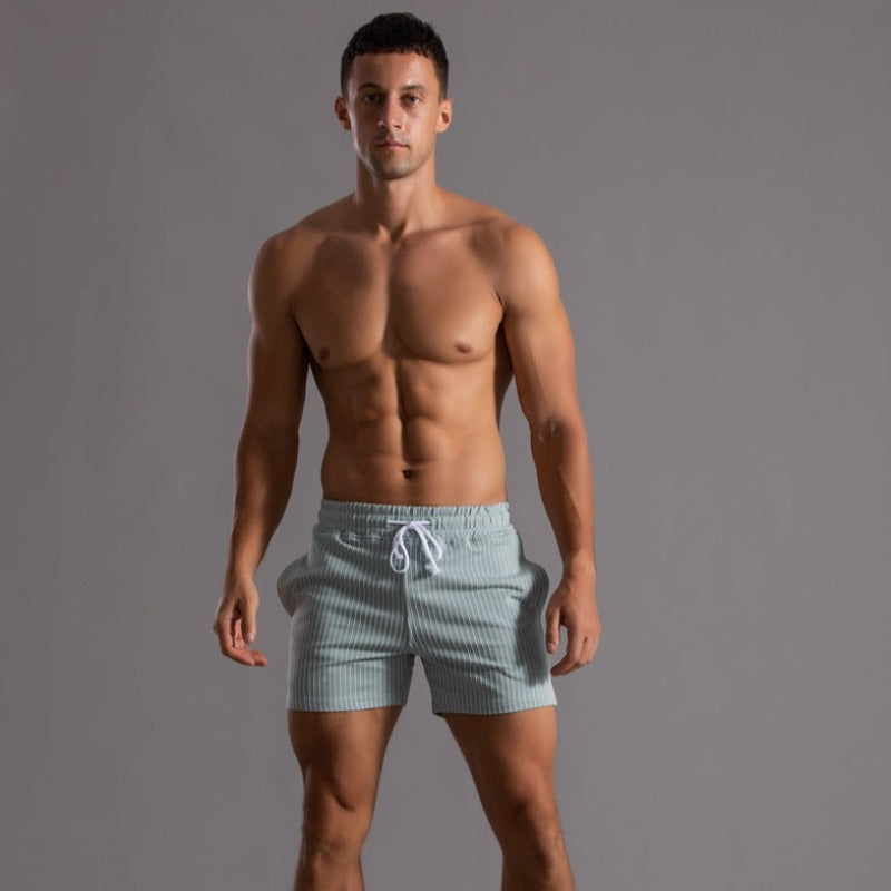 Glevato | Men's Striped Fitness Shorts - Quick Dry