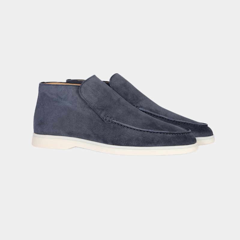 Glevato | Men's Suede Chukka Loafers with Stitch Detail