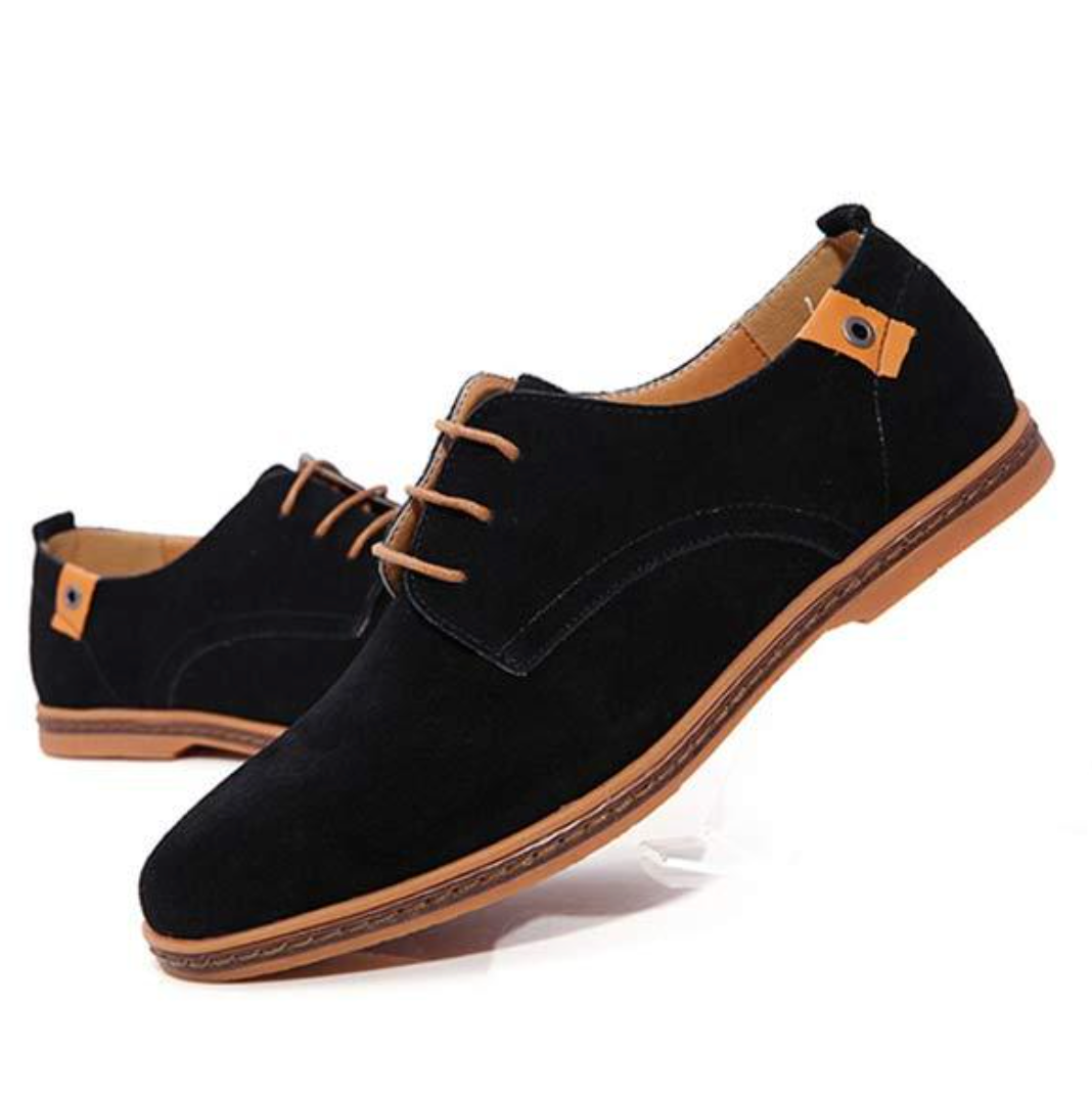 Glevato | Men's Suede Derby Shoes with Lace-Up Front