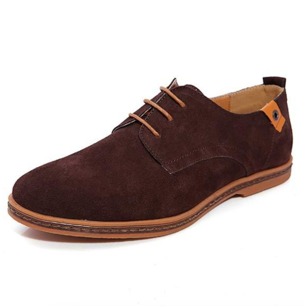 Glevato | Men's Suede Derby Shoes with Lace-Up Front