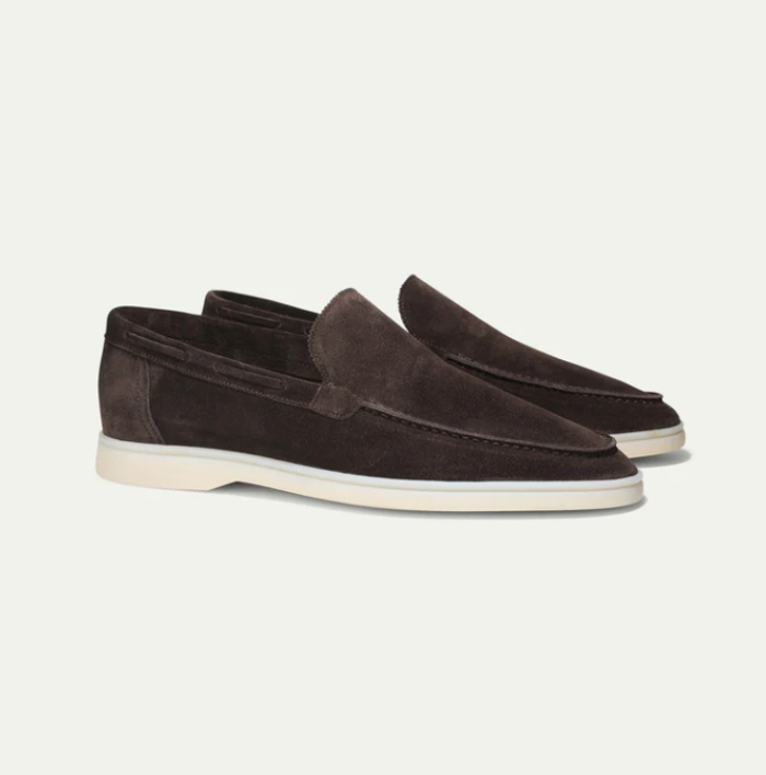 Glevato | Men's Suede Penny Loafers
