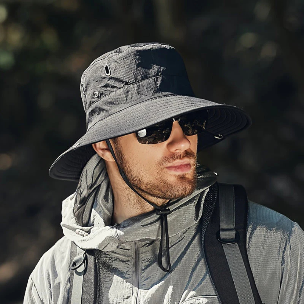 Glevato | Men's Sun Hat with Wide Brim & Chin Strap