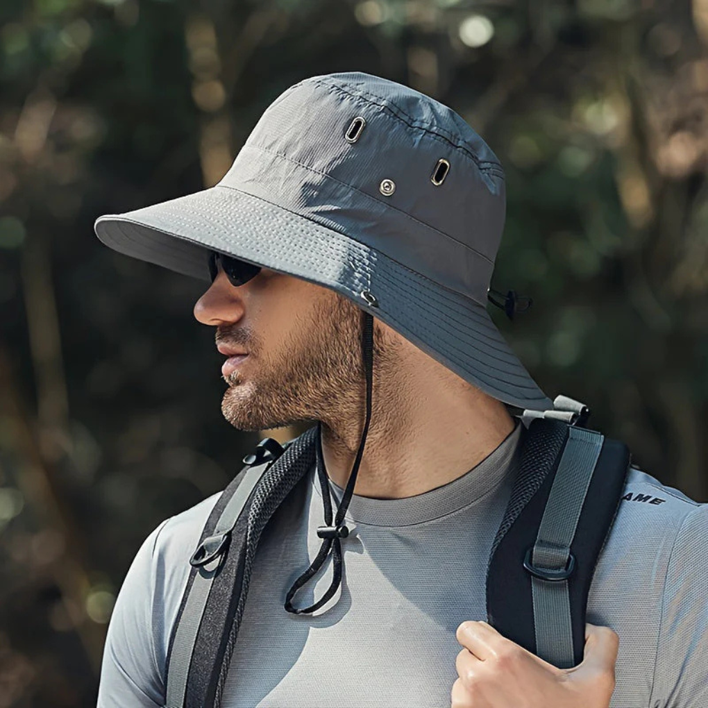 Glevato | Men's Sun Hat with Wide Brim & Chin Strap