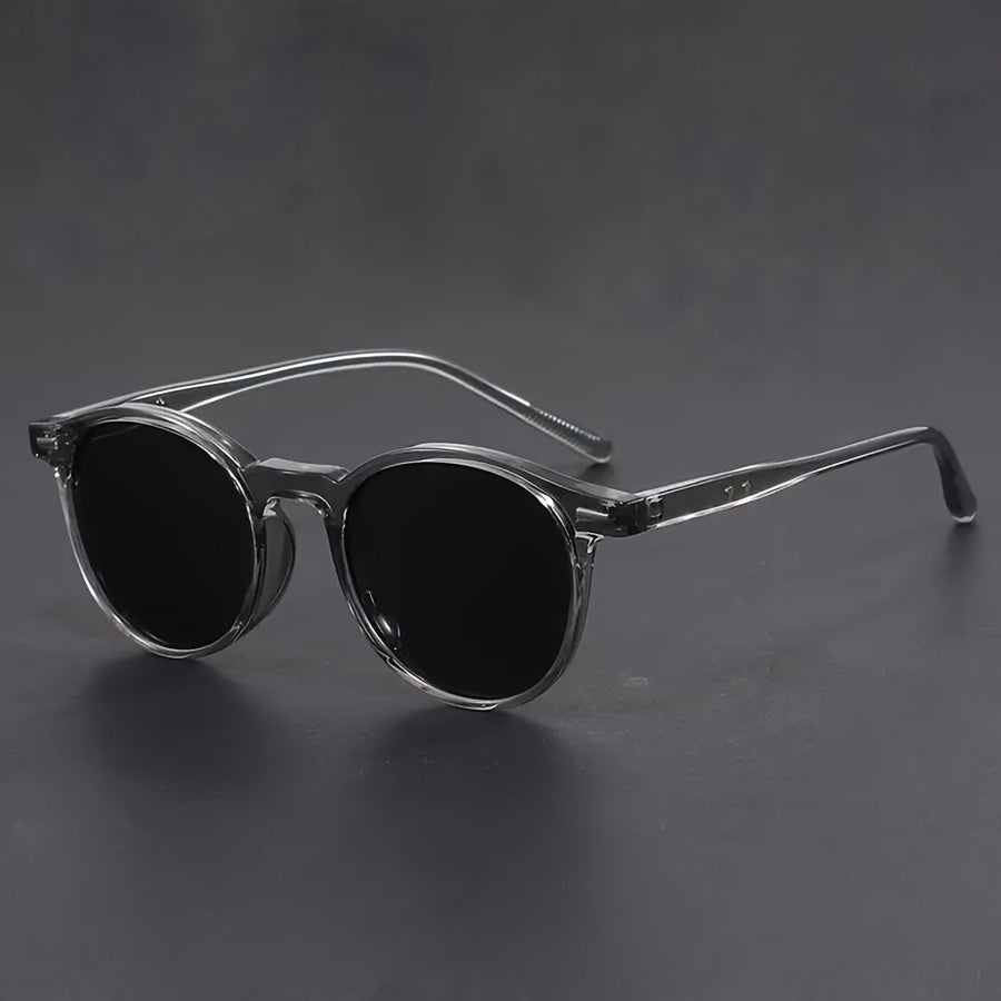 Glevato | Men's Sunglasses RetroView – Round Tortoiseshell Glasses with Light Frame