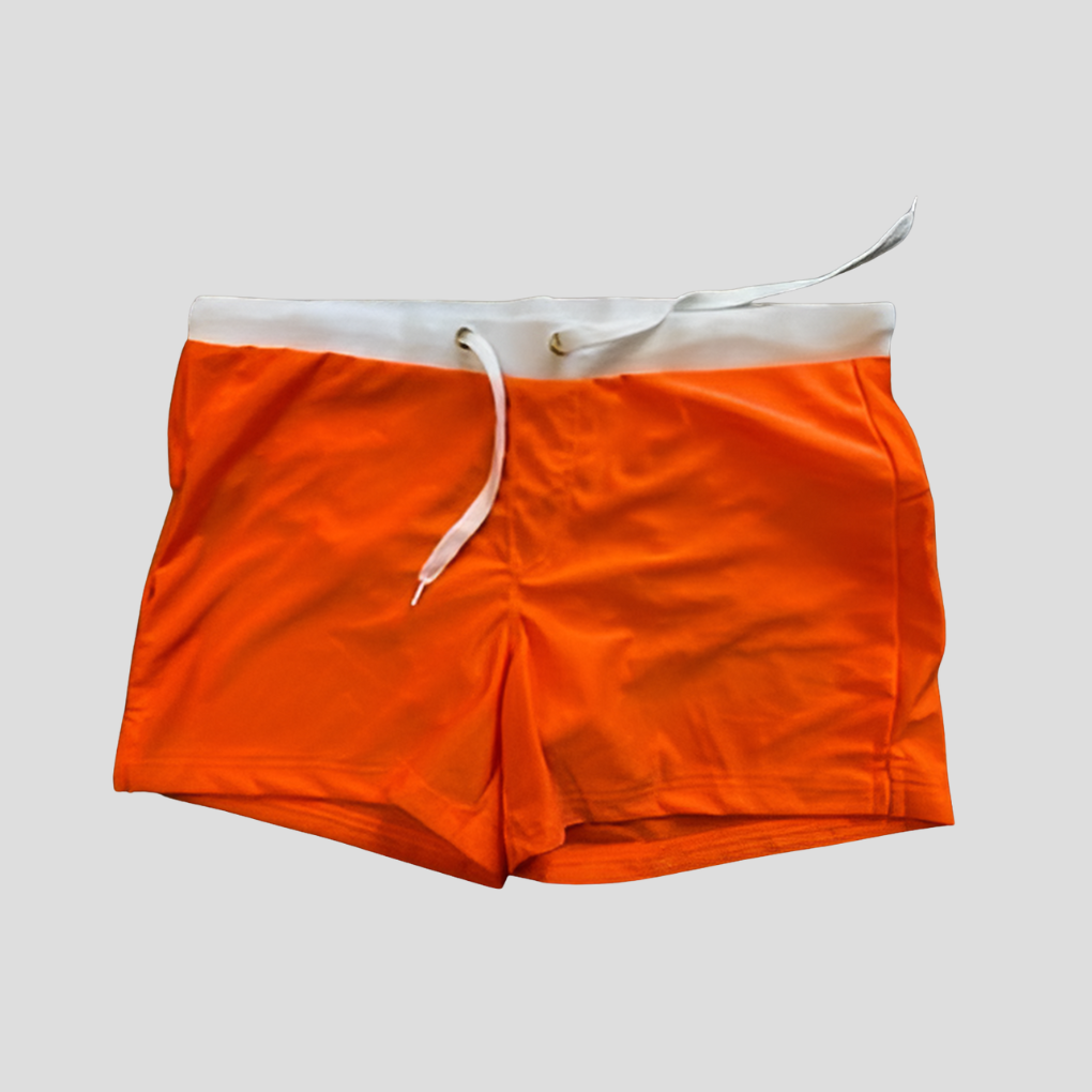 Glevato | Men's Swim Shorts with Drawstring Waistband and Side Slits