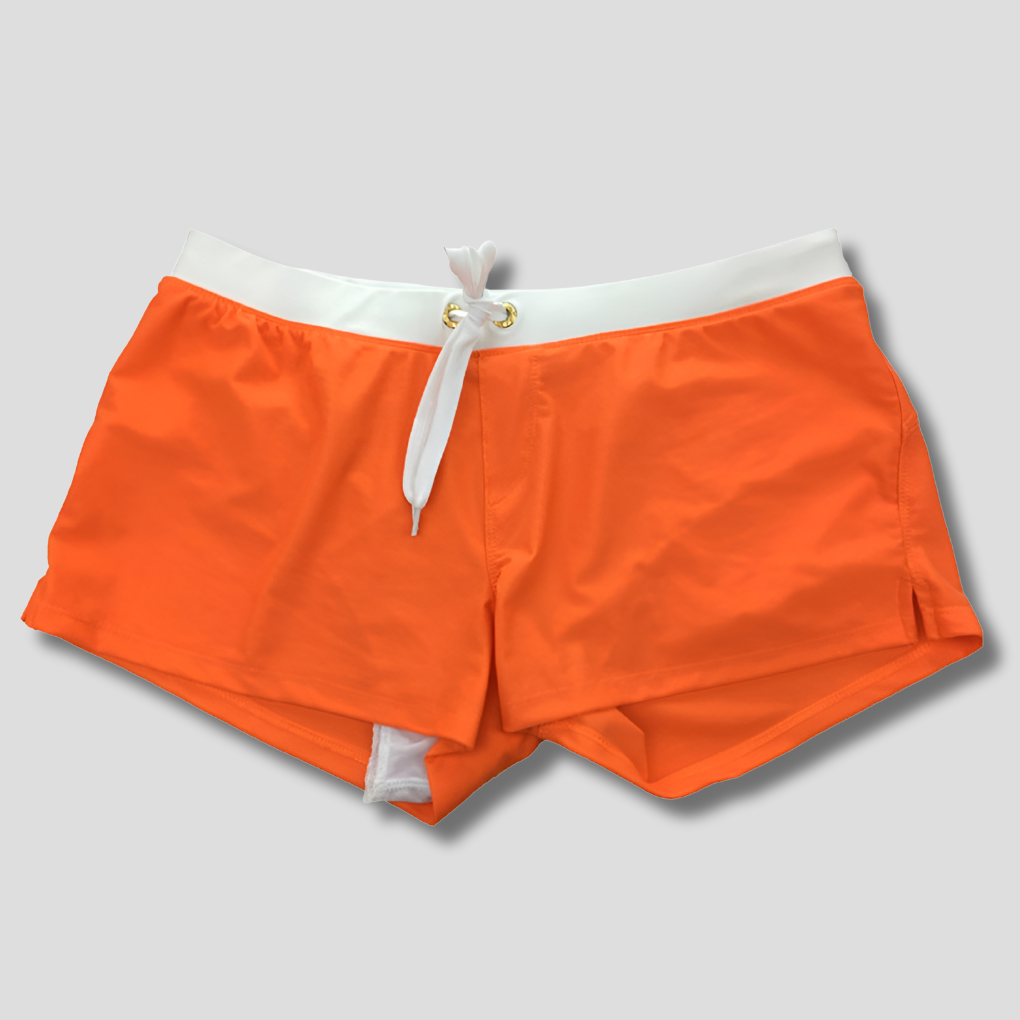 Glevato | Men's Swim Shorts with Gold Eyelet Drawstring