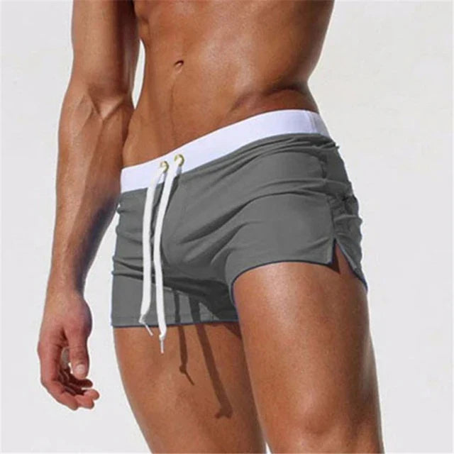 Glevato | Men's Swim Shorts with Gold Eyelet Drawstring
