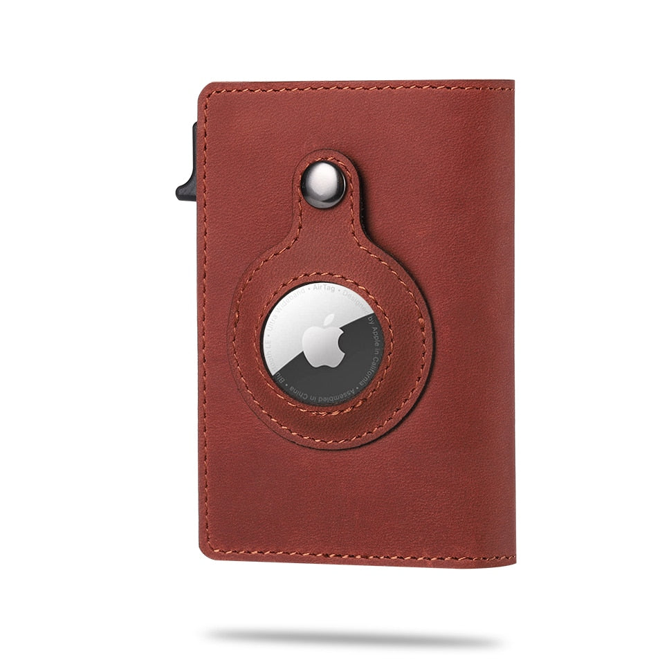 Glevato | Men's Wallet with Airtag Holder | Slim Card Case