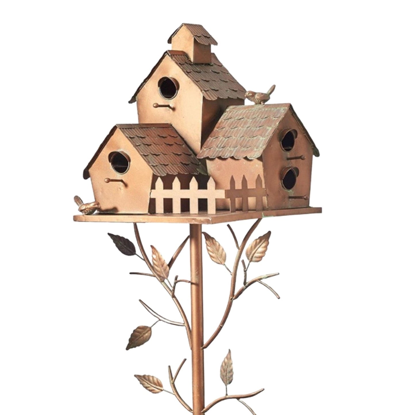 Glevato | Metal Art Birdhouse on Garden Stake - FeatherNest