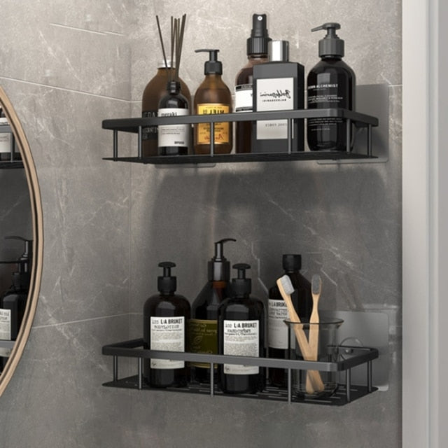 Glevato | Metal Suction Cup Bathroom Shelves