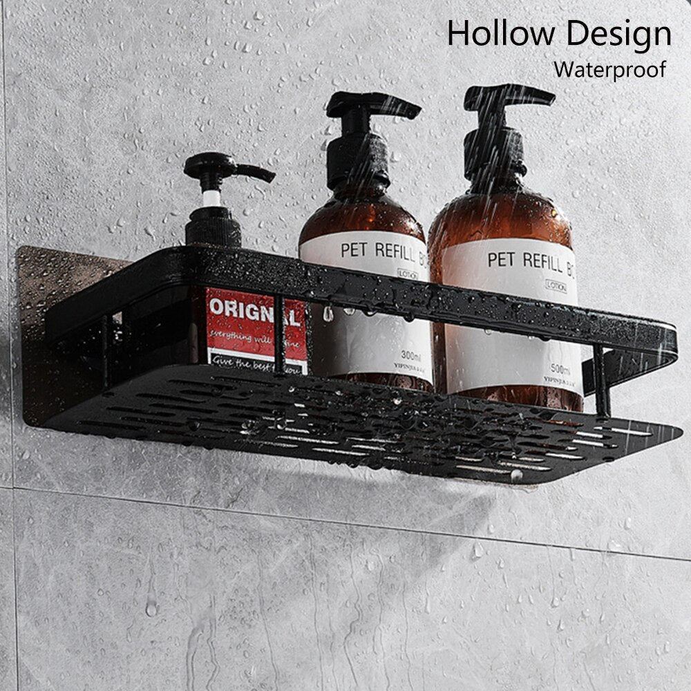 Glevato | Metal Suction Cup Bathroom Shelves