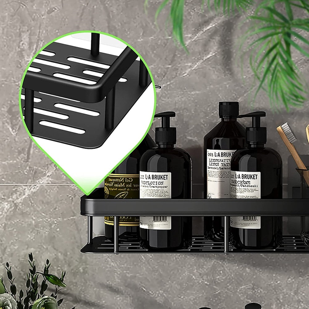 Glevato | Metal Suction Cup Bathroom Shelves