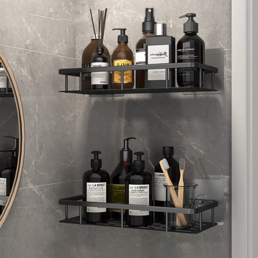 Glevato | Metal Suction Cup Bathroom Shelves