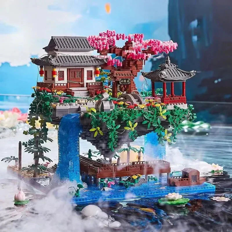 Glevato | Mini Building Set 3320 Pieces with Waterfall Lights