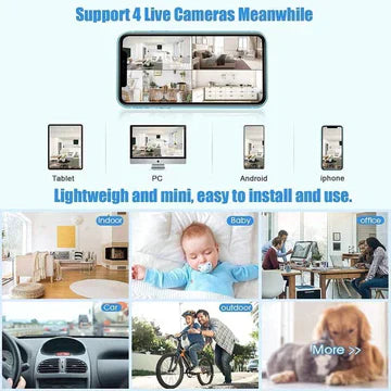 Glevato | Mini Wireless Magnetic Camera with Audio and Video Live Stream