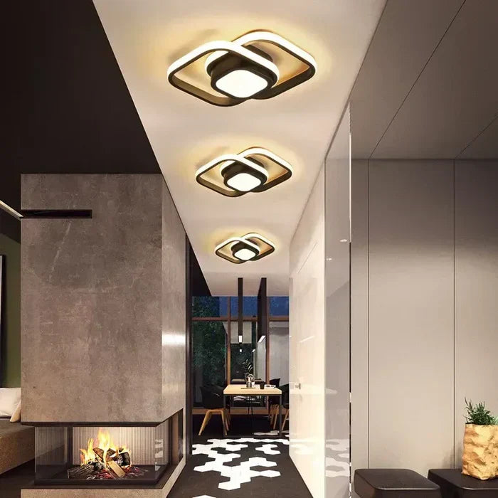 Glevato | Modern LED Ceiling Lamp Double Ring Design