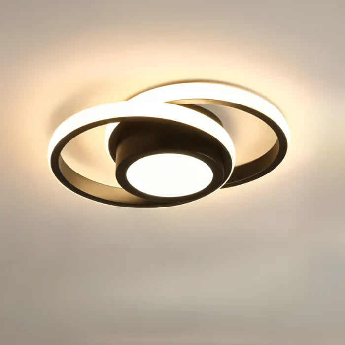 Glevato | Modern LED Ceiling Lamp Double Ring Design