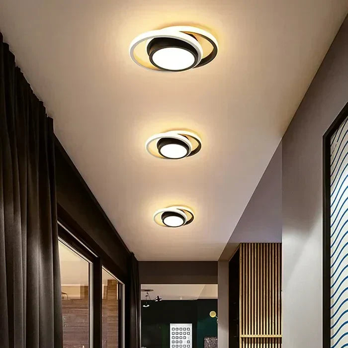 Glevato | Modern LED Ceiling Lamp Double Ring Design