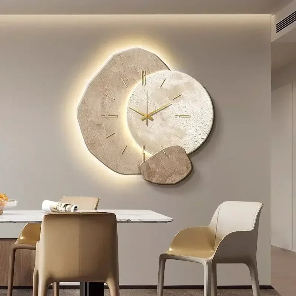 Glevato | Modern LED Wall Clock with Backlight Accent