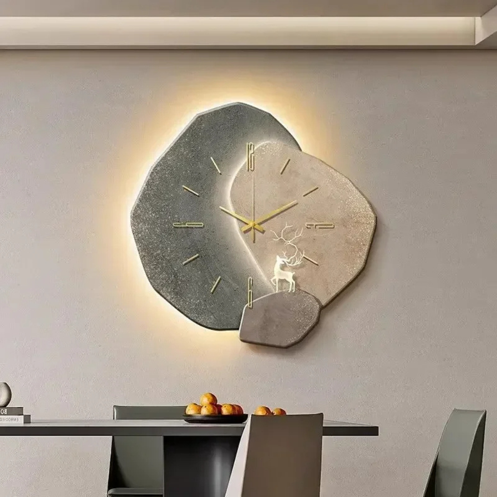 Glevato | Modern LED Wall Clock with Backlight Accent