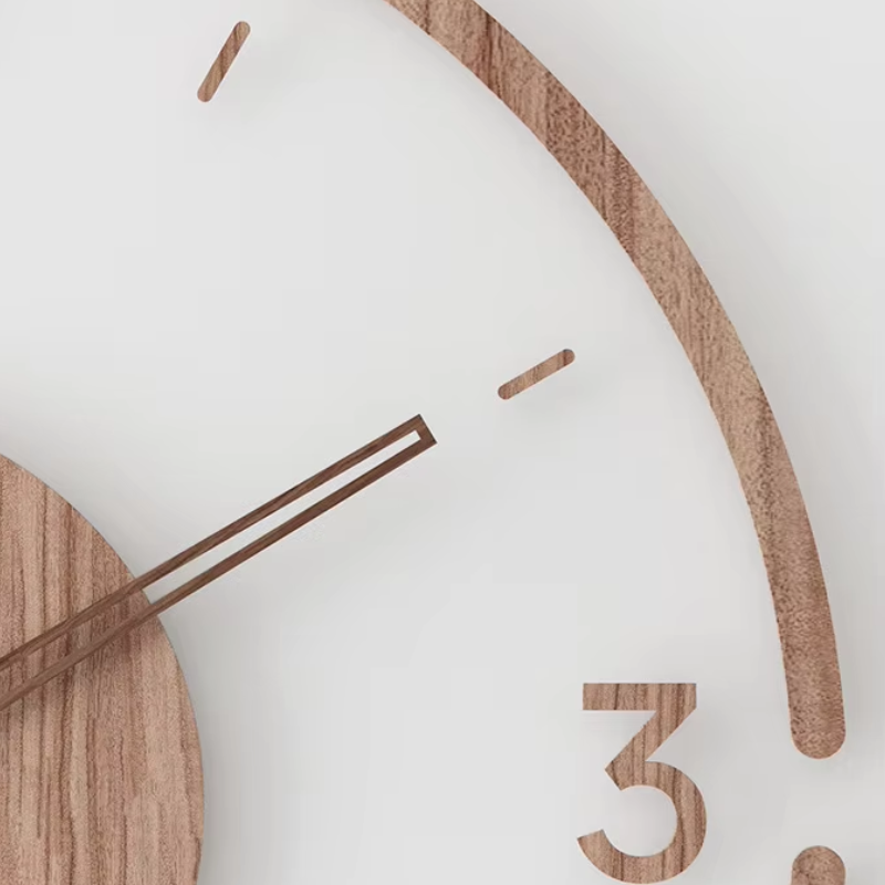 Glevato | Modern Wall Clock in Wood – Minimalist and Elegant Design for the Living Room