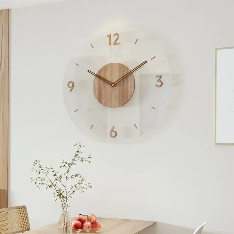 Glevato | Modern Wall Clock in Wood – Minimalist and Elegant Design for the Living Room