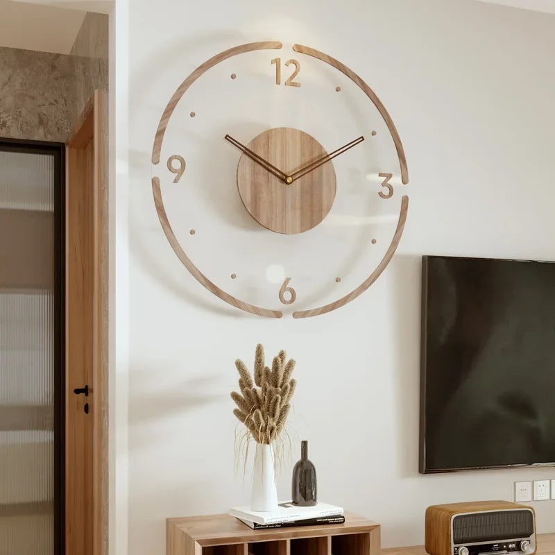 Glevato | Modern Wall Clock in Wood – Minimalist and Elegant Design for the Living Room