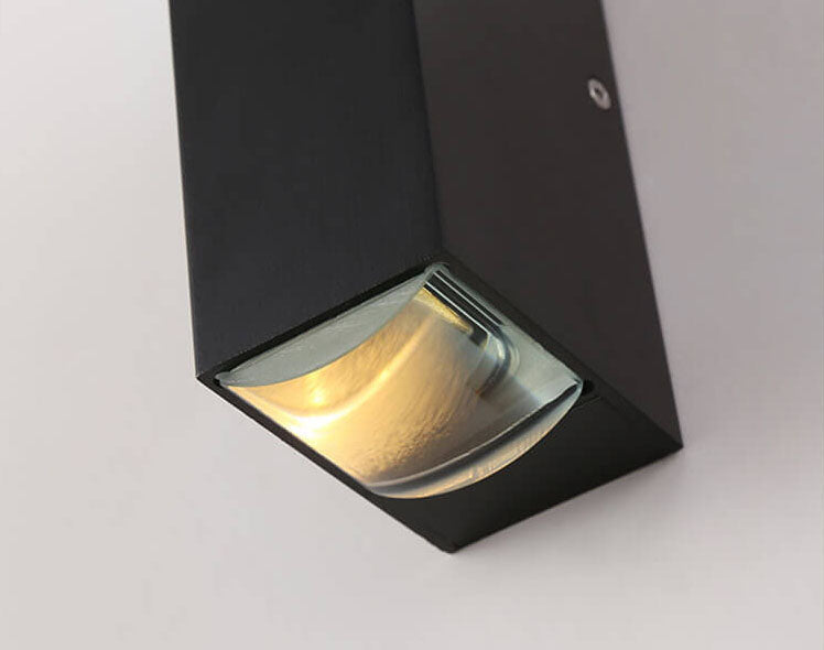 Glevato | Modern Waterproof LED Outdoor Wall Light | Rectangular Up/Down Aluminum Fixture