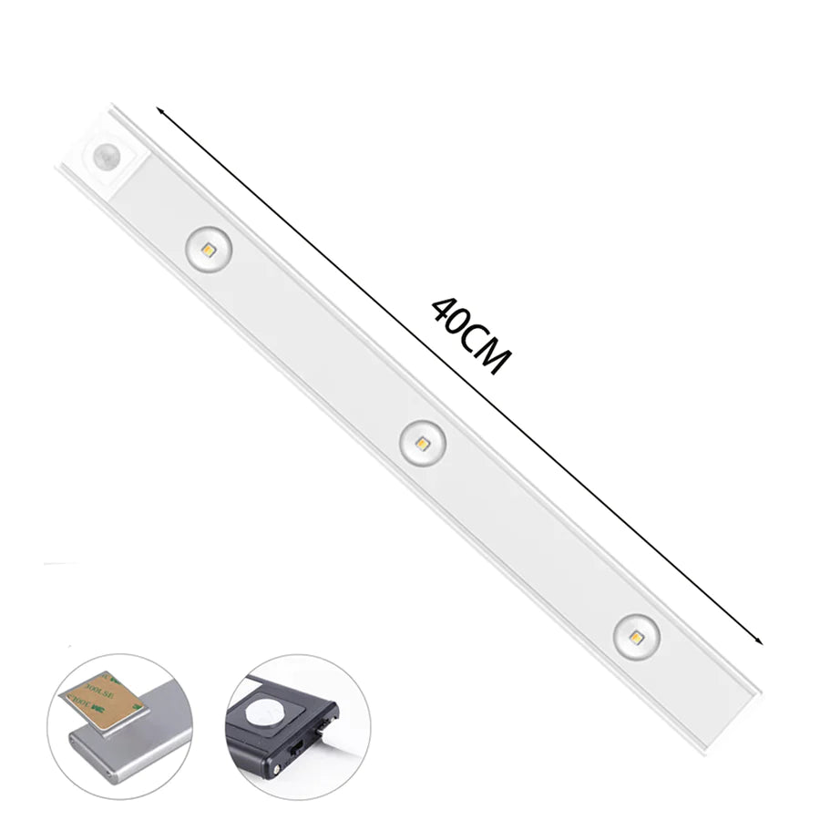 Glevato | Motion Sensor LED Under Cabinet Light Bar Rechargeable