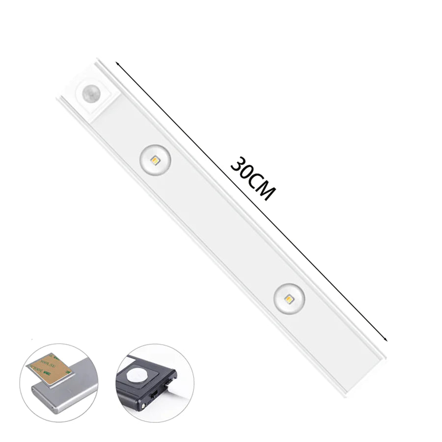 Glevato | Motion Sensor LED Under Cabinet Light Bar Rechargeable