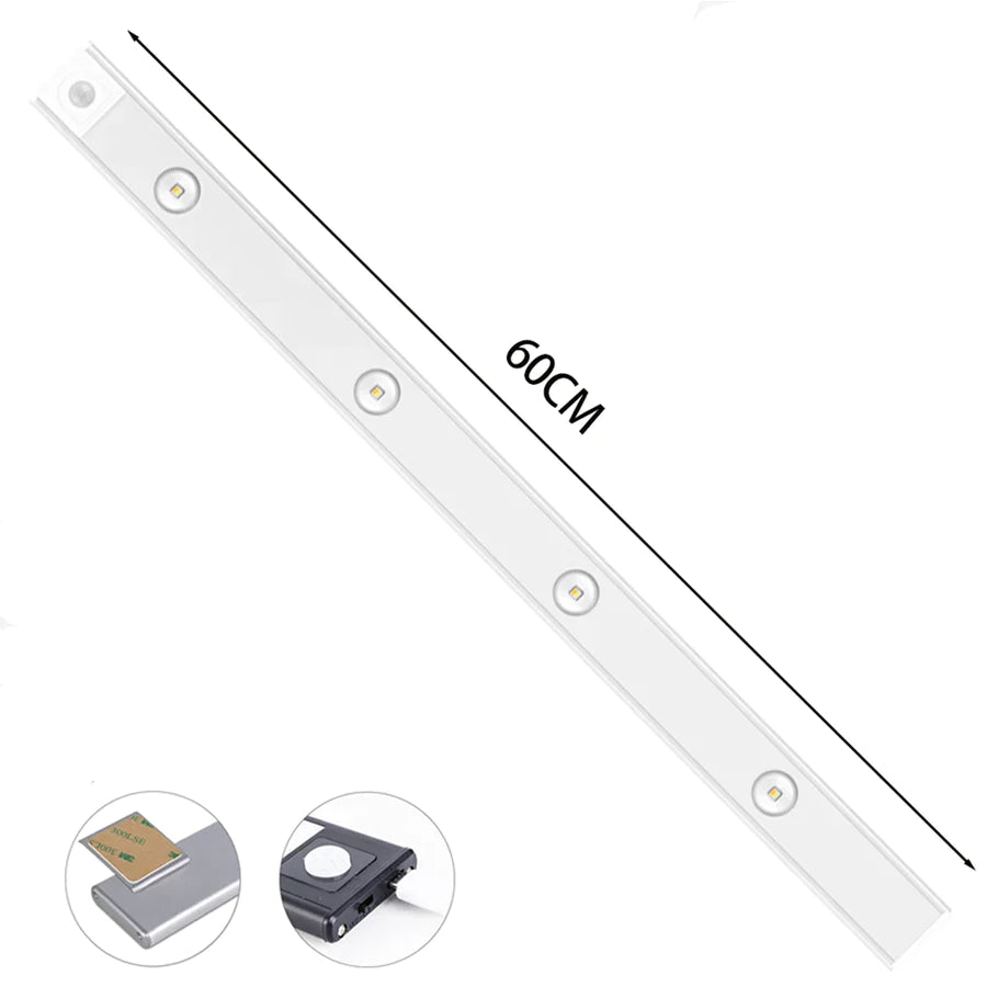 Glevato | Motion Sensor LED Under Cabinet Light Bar Rechargeable
