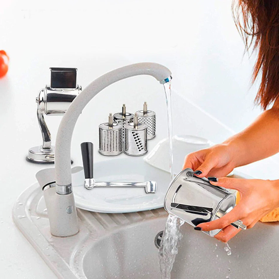 Glevato | Multi-Functional Kitchen Rotary Food Grater Slicer