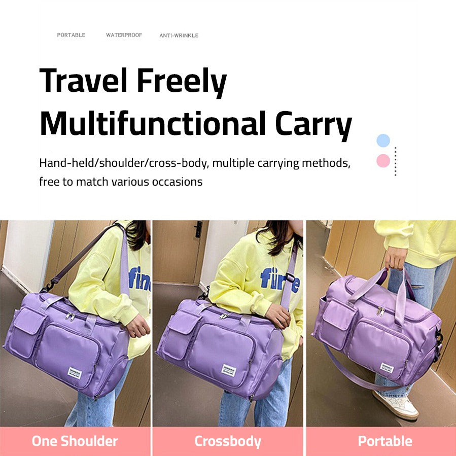 Glevato | Multi-Pocket Travel Bag, Sports and Gym Bag with Separate Shoe Compartment