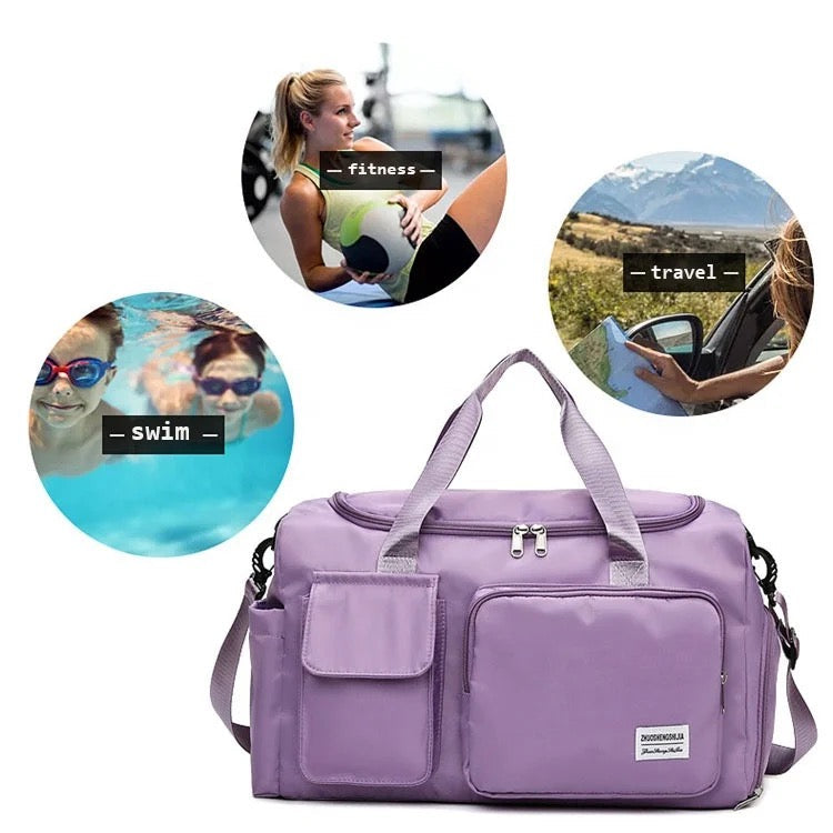 Glevato | Multi-Pocket Travel Bag, Sports and Gym Duffle with Separate Shoe Compartment