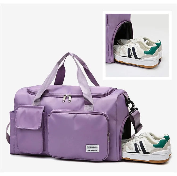 Glevato | Multi-Pocket Travel Bag, Sports and Gym Duffle with Separate Shoe Compartment