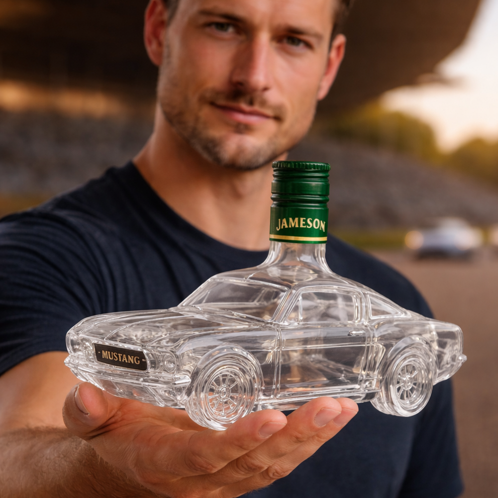 Glevato | Mustang Whiskey Decanter | Mustang Design | Handmade Glass