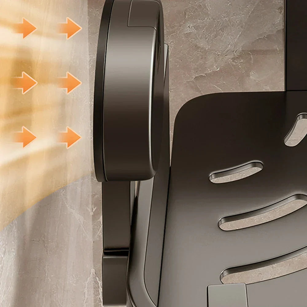 Glevato | No-Drill Suction Powered Corner Bathroom Organizer