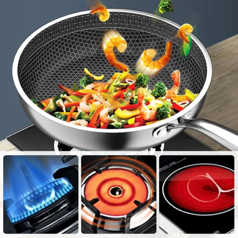 Glevato | Non-stick Stainless Steel Frying Pan