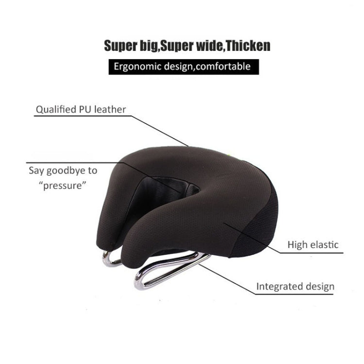 Glevato | Nose-less Bicycle Seat Mountain Bike Thick Soft Padding (Blue)