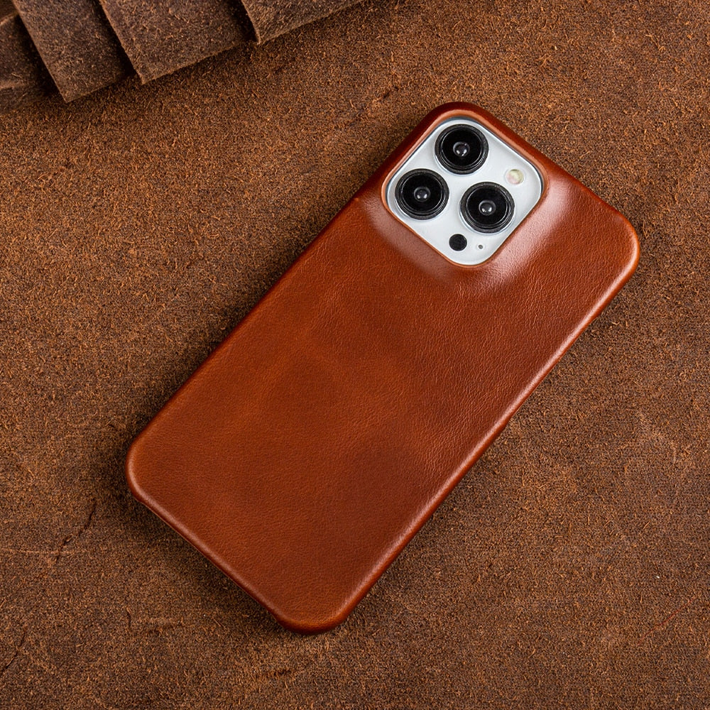 Glevato | Oil Wax Genuine Leather Apple iPhone Case