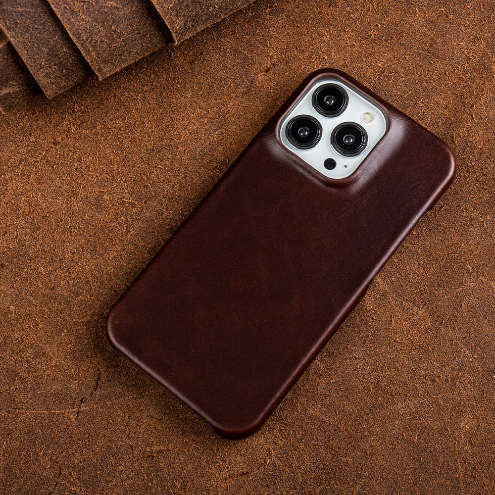 Glevato | Oil Wax Genuine Leather Apple iPhone Case