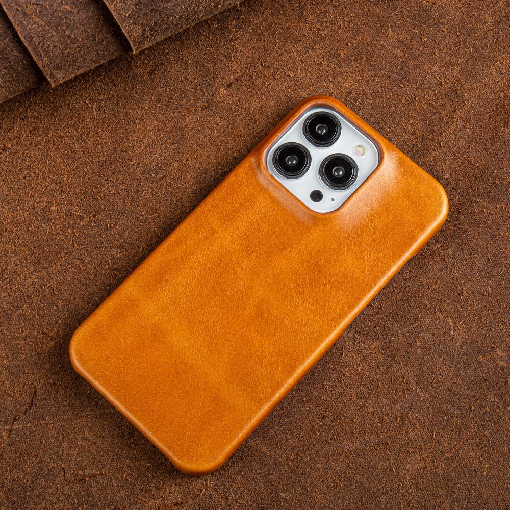 Glevato | Oil Wax Genuine Leather Apple iPhone Case